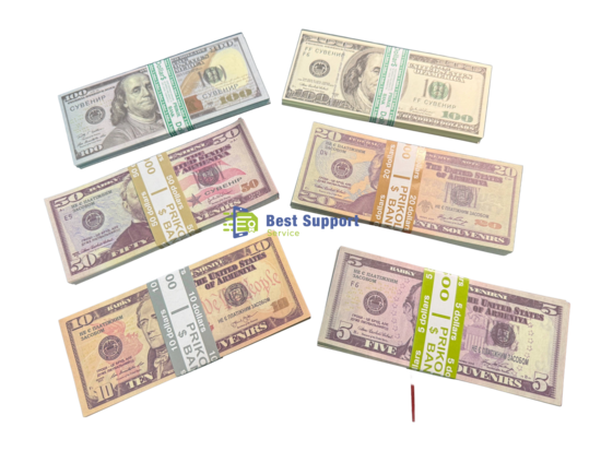 Dollar Fake Prop Money 6 - pack Bundle
