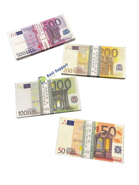 Euro Fake Prop Money 4 pack